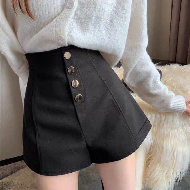 Quần Short Lưng Cao Phối 4 Khuy Dọc Sang Chảnh Cho Nữ