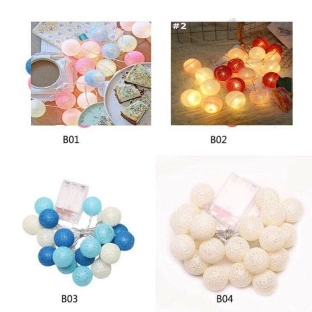 Dây đèn led cầu mây 3m chạy bằng pin AA