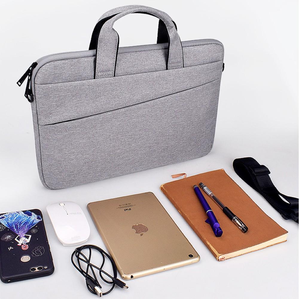 Túi chống sốc Laptop Macbook nhiều ngăn , cặp đựng laptop 15.6, 14.1, 13.3 inch có tay xách và quai mang