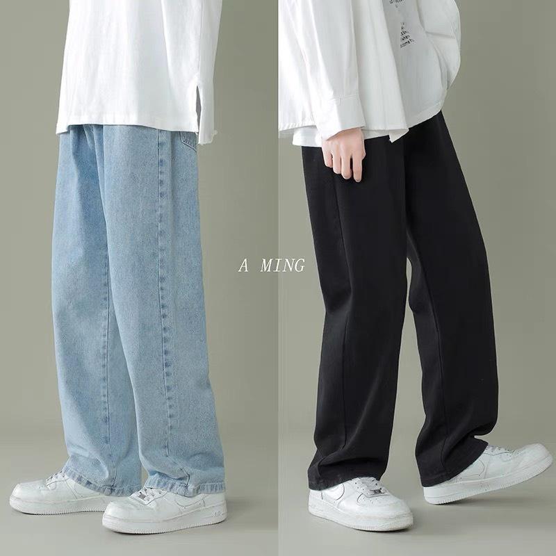 Quần Jeans Ống Rộng Lưng Cao Boin shop Phong Cách Ulzzang phù hợp cho cả nam và nữ
