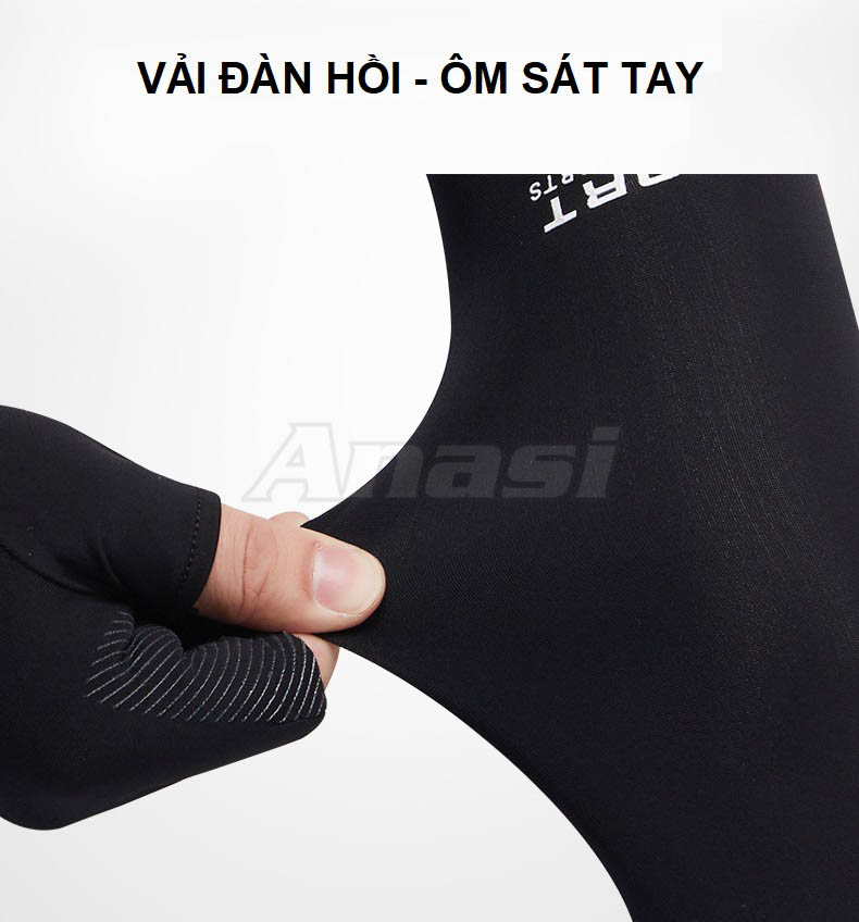 Găng tay chống nắng nam dài tay mẫu thể thao Anasi Sun Protection Sleeves SP14 - Cản 98% tia UV có hại