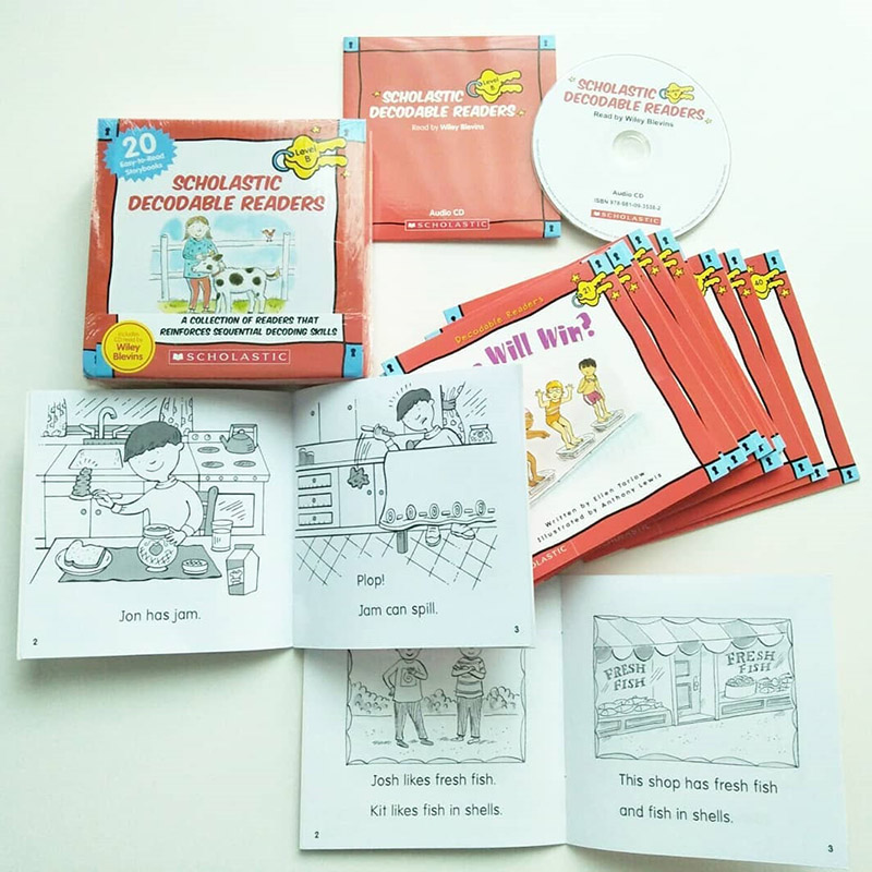 Scholastic Decodable Readers : Box Set Level B (Include 20 Books with CD)
