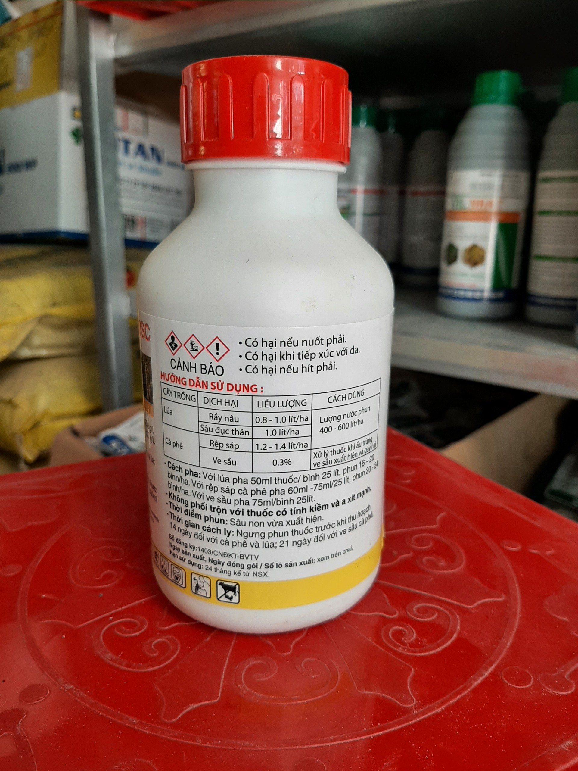 Trừ rầy nâu, sâu đục thân, rệp sáp Marshal 200SC chai 500ml - Hoạt chất Carbosulfan