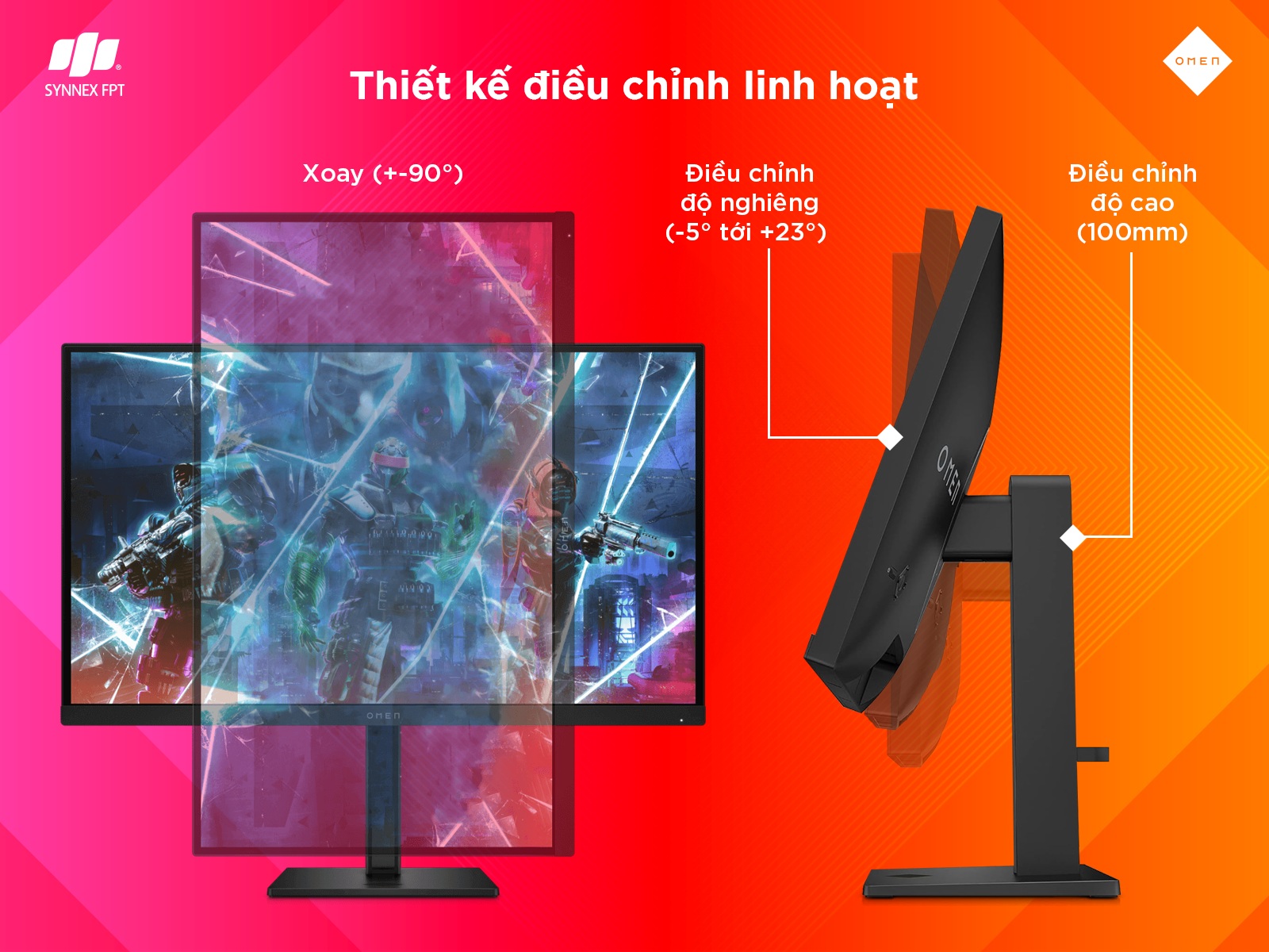 Màn hình vi tính HP OMEN 24 FHD 165Hz Gaming Monitor,3Y WTY_780F0AA - Hàng chính hãng