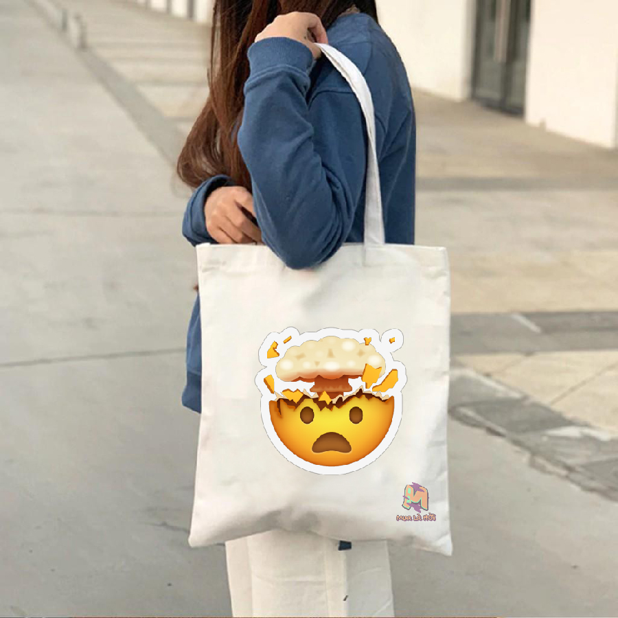 Túi Tote in hình chủ đề Emoji