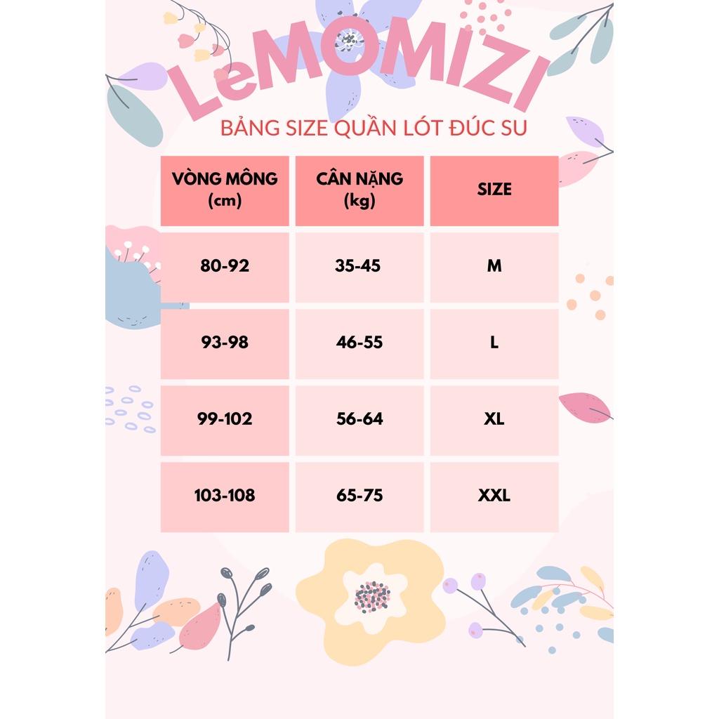 Quần Lót Nữ Đúc Su, gợn sóng LeMOMIZI cao cấp thun lạnh không đường may kháng khuẩn size M đến XXL