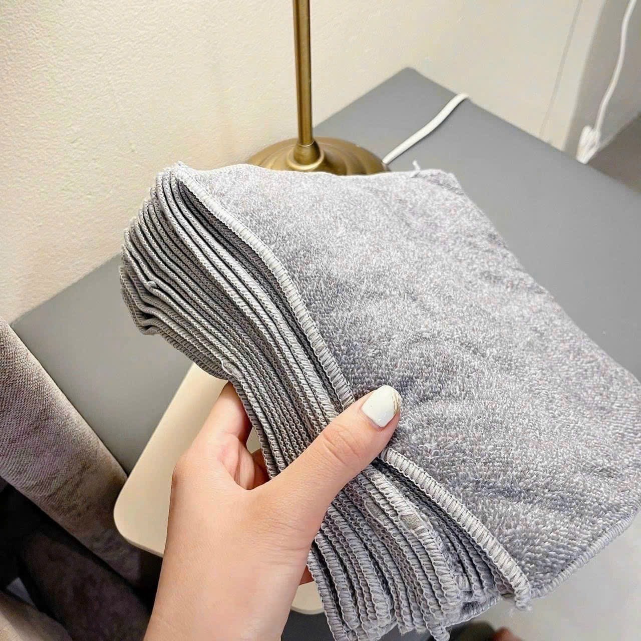 Khăn lau đa năng sét 20 khăn thấm hút tốt 2 mặt 2 chất liệu size 30x30