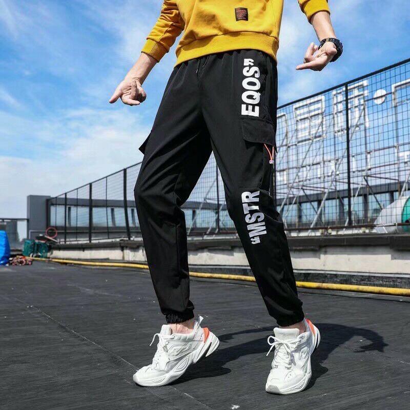 Quần jogger nam túi hộp phong cách đường phố, chất gió dù cao cấp mềm mịn E02
