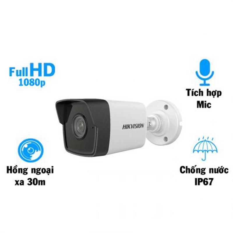 Camera IP hồng ngoại 2.0 Megapixel HIKVISION DS-2CD1023G0-IUF Có Mic Thu Âm - Hàng chính hãng