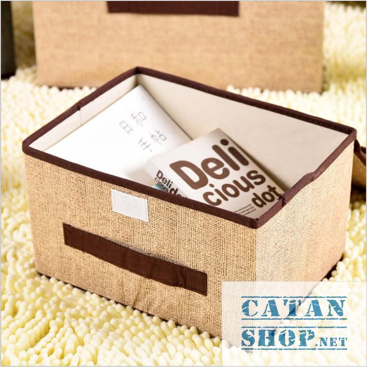 Hộp vải đựng vật dụng xếp gọn, hộp đựng đồ gia đình gấp gọn siêu tiện dụng