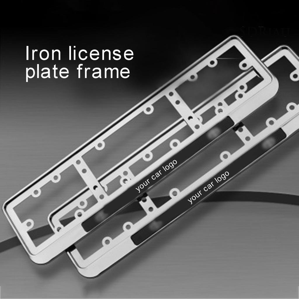 Set 2 Khung Gắn Biển Số Xe Hơi Bằng Thép Không Gỉ Tiện Dụng
