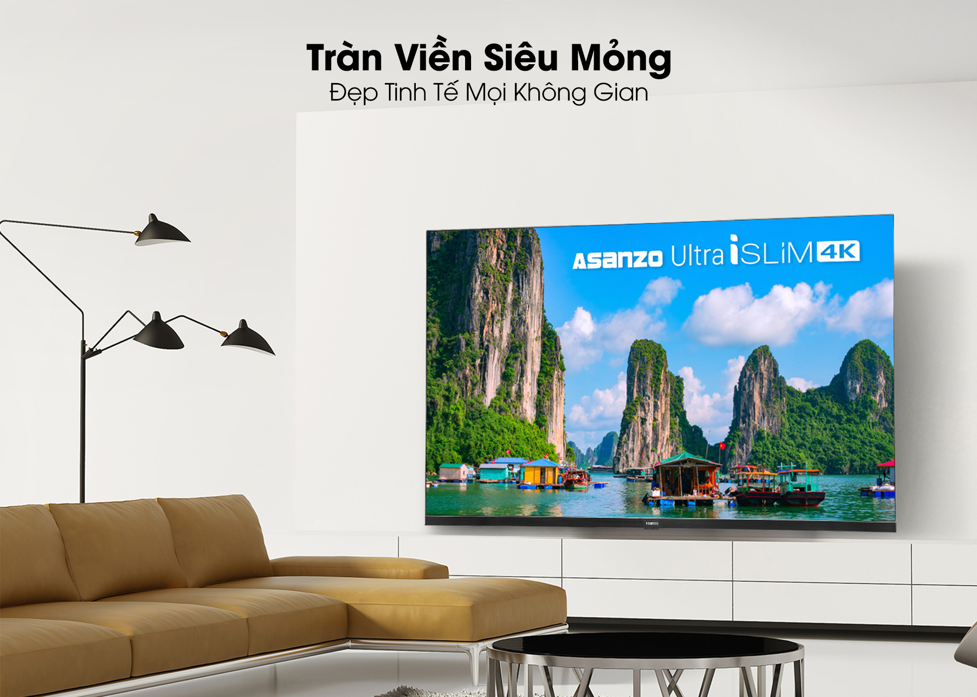 Smart Tivi 4K Asanzo Ultra iSLIM 50U72 50 inch - Hàng chính hãng