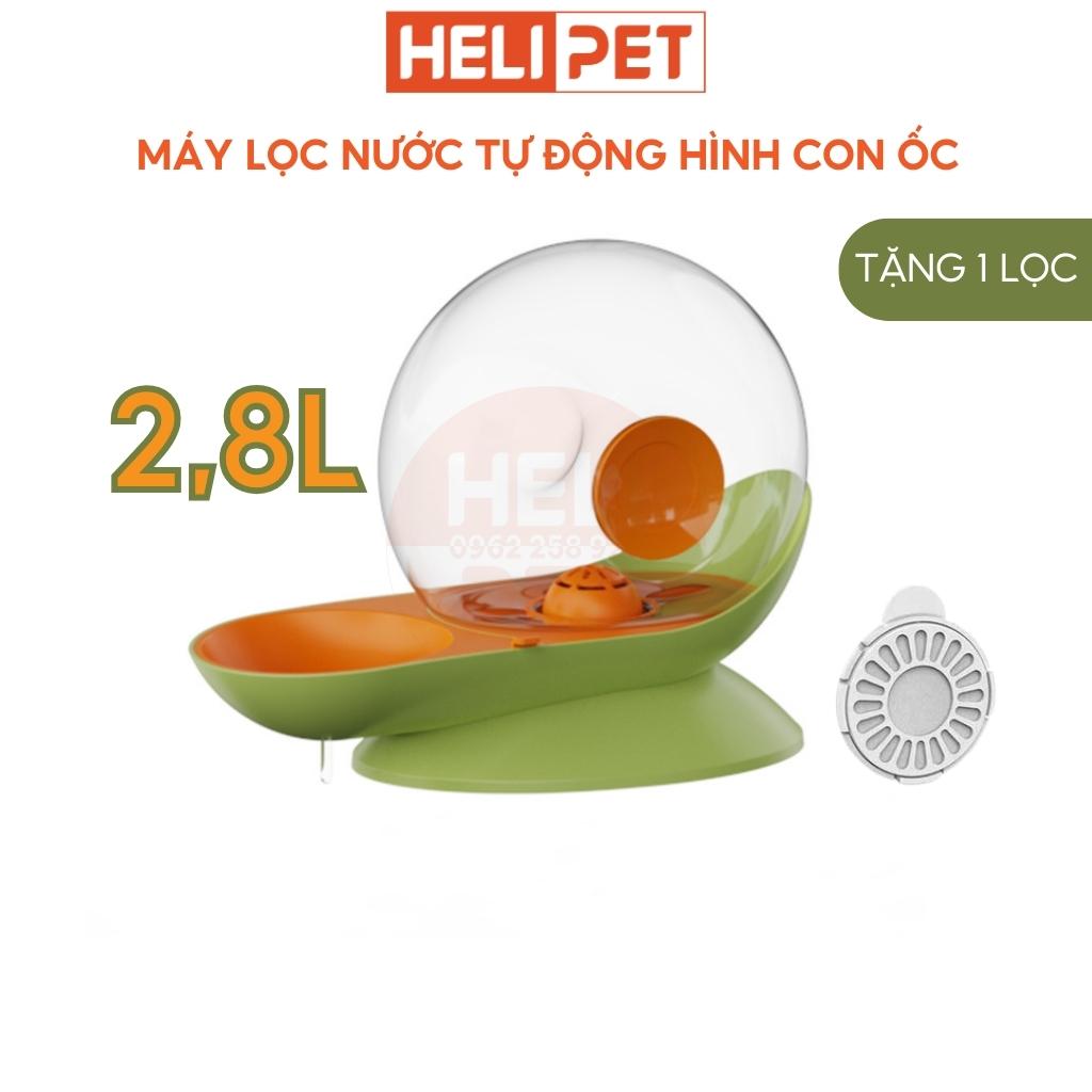 Máy lọc nước tự động hình con ốc cho chó mèo Máy Uống Nước Cho thú cưng - HeLiPet