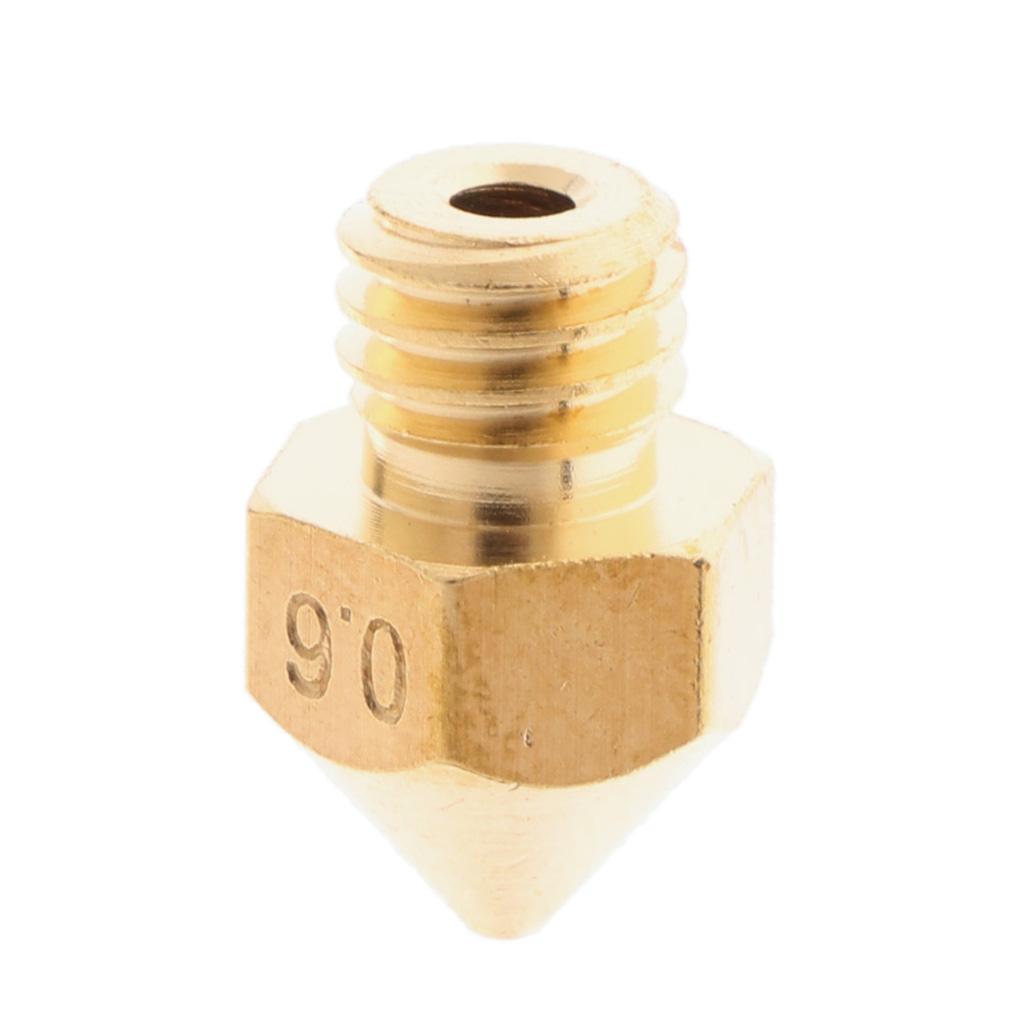 1Piece 3D Printer Extruder Brass Nozzle Printhead 0.6mm / 0.8mm / 1.0mm