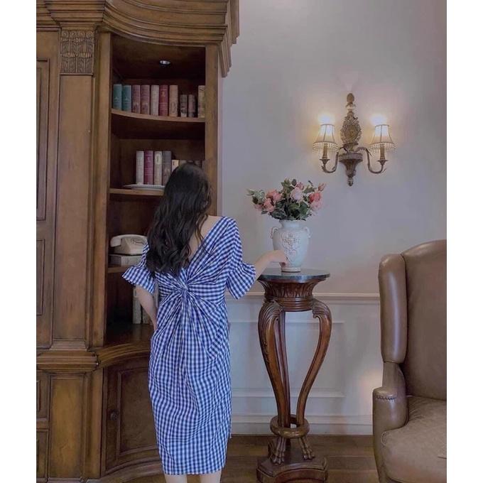 Váy maxi kẻ xoắn 2 kiểu siêu hot