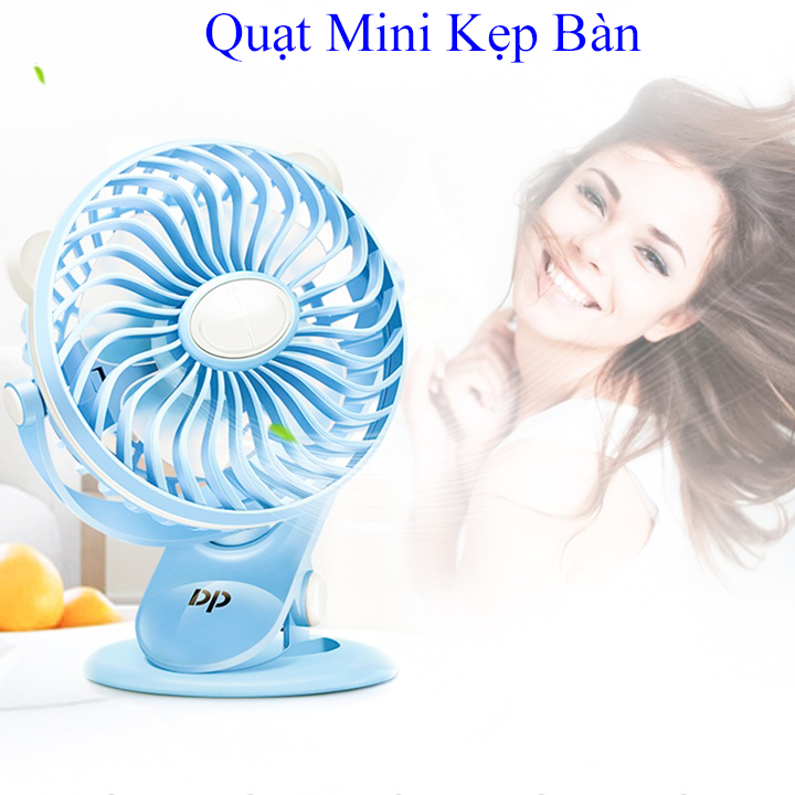 Quạt Mini | Quạt Kẹp Bàn Thích hợp cho dân Văn Phòng, Xoay 720 độ, Kẹp chắc chắn – Siêu Mát