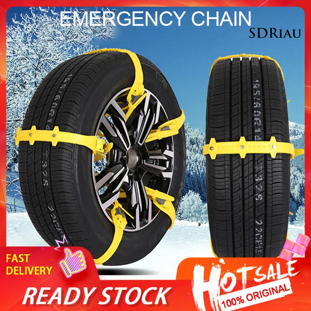 Bộ 10 Đai Đeo Đi Tuyết Chống Trượt Trên Xe Hơi Có Thể Điều Chỉnh Được