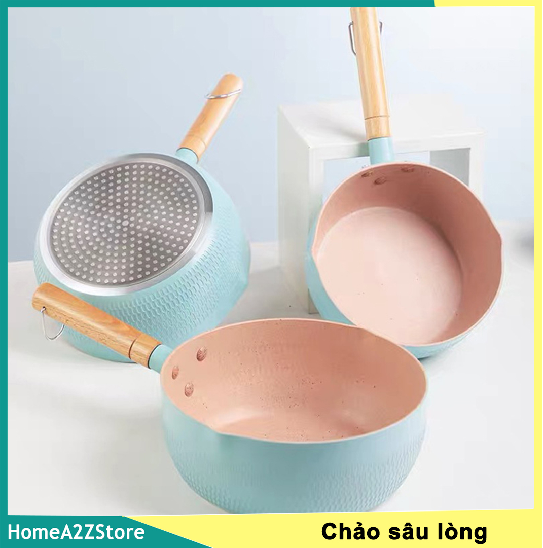 Nồi  chảo sâu lòng chống dinh đáy từ với vân tổ ong