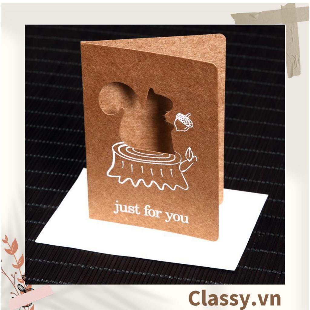 Thiệp chúc mừng Classy hình động vật 6.5x9.2cm, chúc mừng 8-3, 20-11, Sinh Nhật, Lễ lạt, Cảm Ơn , Tình Yêu Q1157