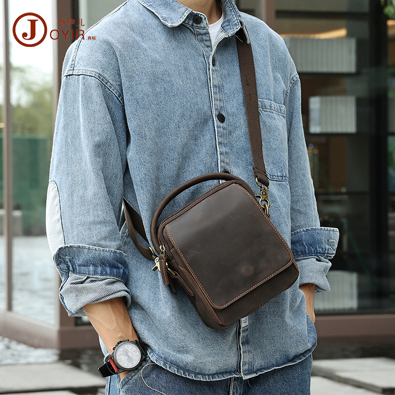 Túi đeo chéo nam DA BÒ THẬT phong cách mới - BEE GEE TDCN9197