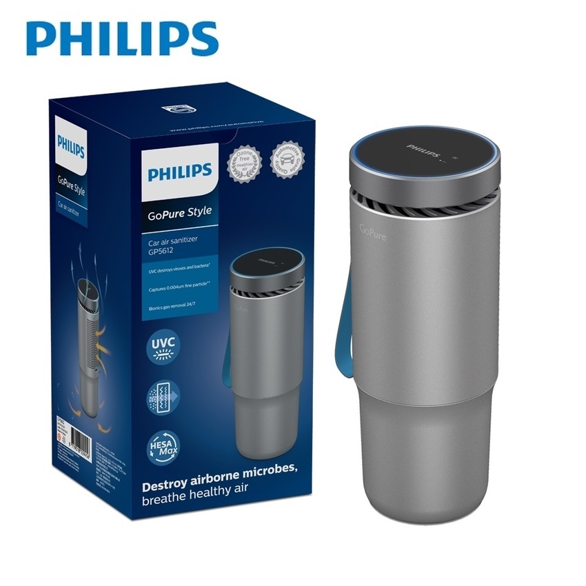 Máy khử mùi, lọc không khí dạng cốc trên xe ô tô. Thương hiệu Hà Lan Philips GP5602 - HÀNG CHÍNH HÃNG