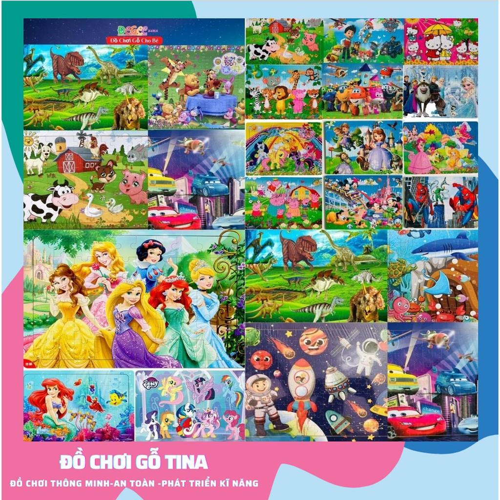 Tranh Ghép Hình 60 Mảnh - Đồ Chơi Gỗ Tranh Ghép Hình Cho Bé Sắc Nét An Toàn Rèn Luyện Tư Duy Cực Đẹp