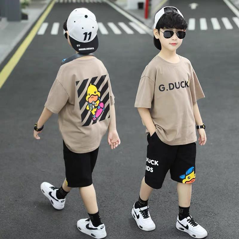 Bộ đồ bé trai Con Xinh cotton G.DUCK KIDS set quần áo trẻ em từ 5 đến 14 tuổi
