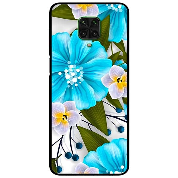 Ốp lưng dành cho Xiaomi Redmi Note 9s - Note 9 Pro - Note 9 Promax mẫu Hoa Xanh Trắng