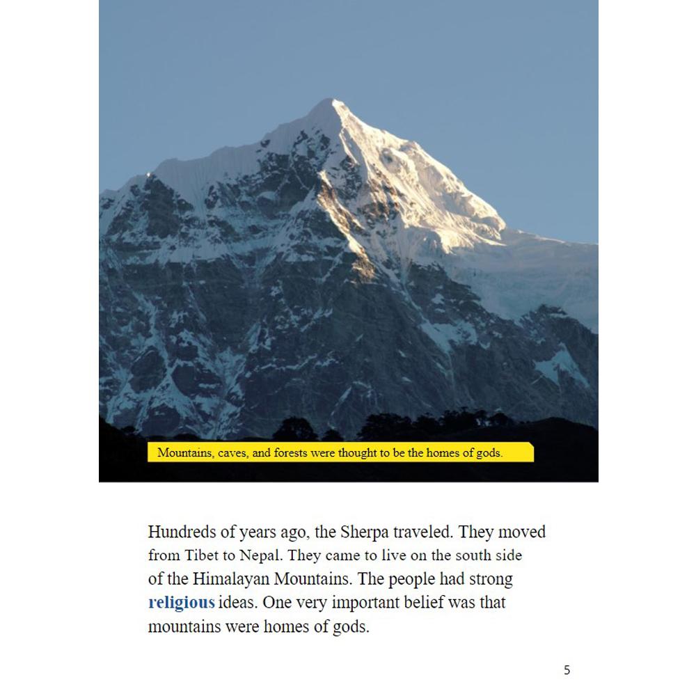 The Sherpa: People of the Mountains - Leveled Reader with Downloadable Audio Free - Sách chuẩn nhập khẩu từ NXB Compass