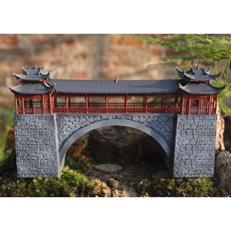 Mô hình cầu Trung Hoa VDS0160 - sưu tầm, decor, để bàn, trang trí tiểu cảnh, bán cạn, terrarium, non bộ, bonsai