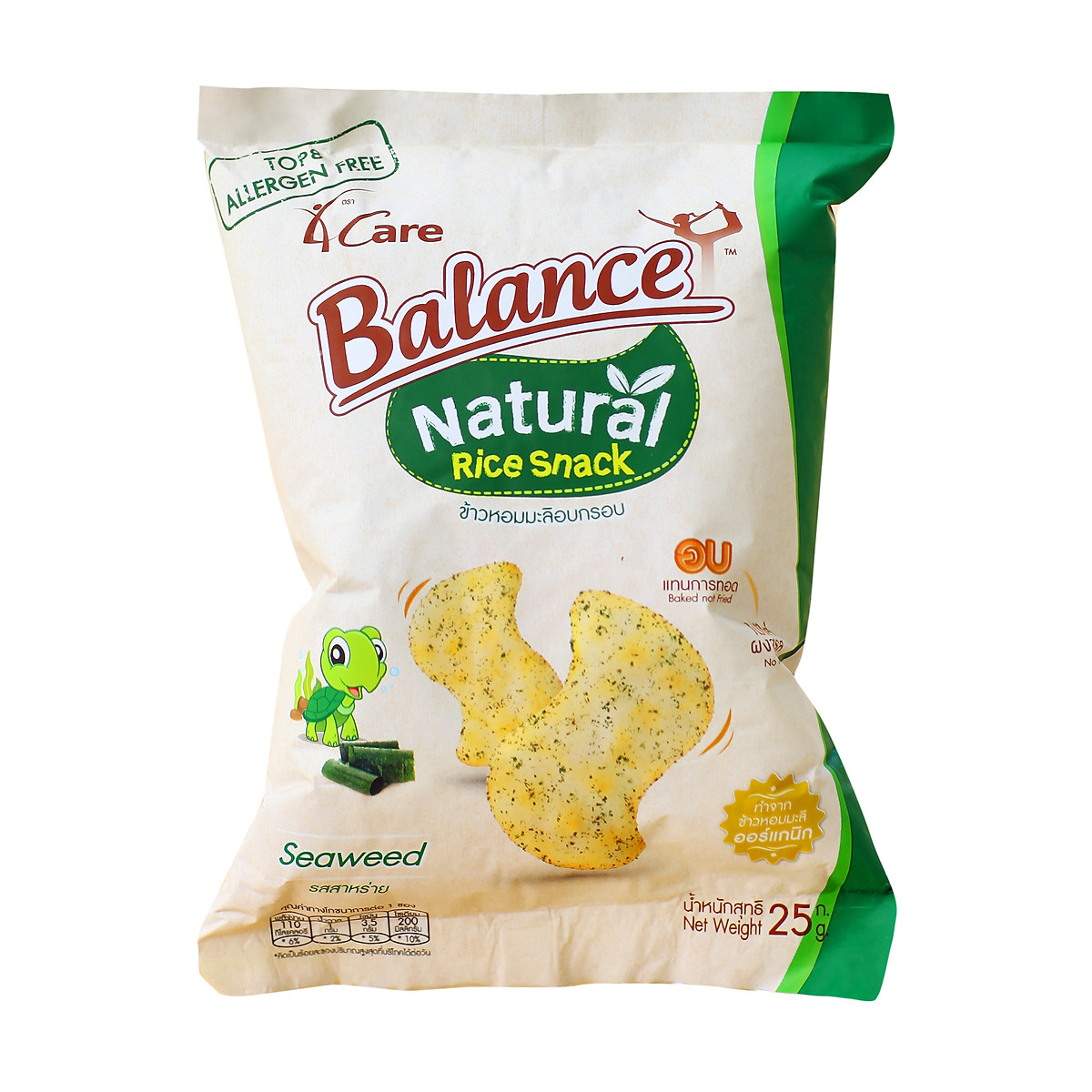 Bánh snack gạo vị rong biển 4Care Balance 25g