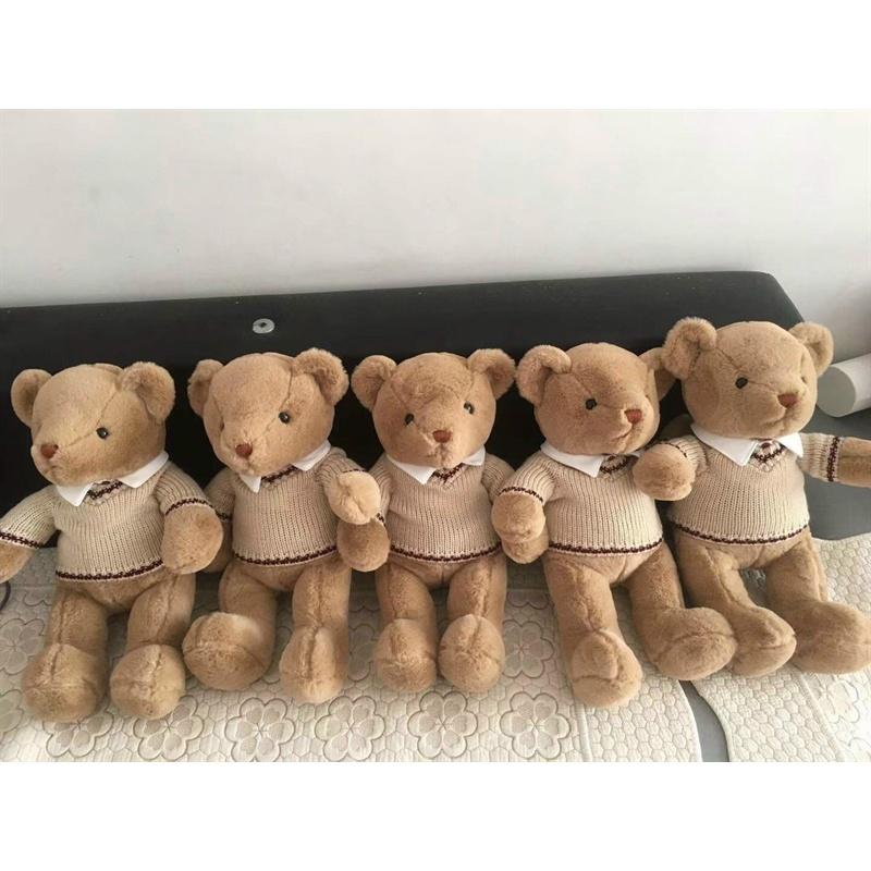 Teddy áo len cổ sơ mi cao cấp - 40cm - dành cho bạn gái/ bé gái, bỏ túi quà - QCCC