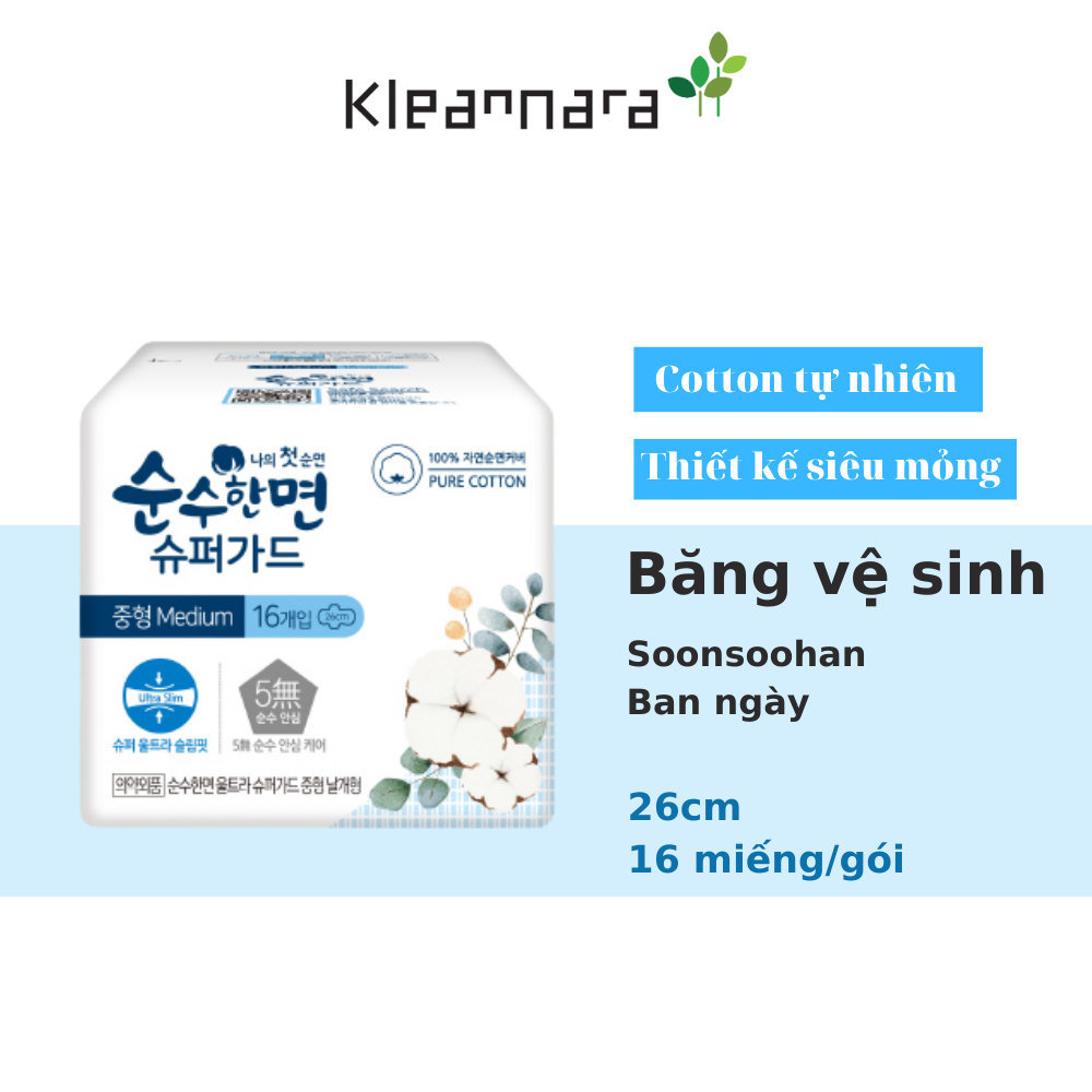 BĂNG VỆ SINH KLEANNARA SOONSOOHAN SUPERGUARD SIZE M - 16 miếng