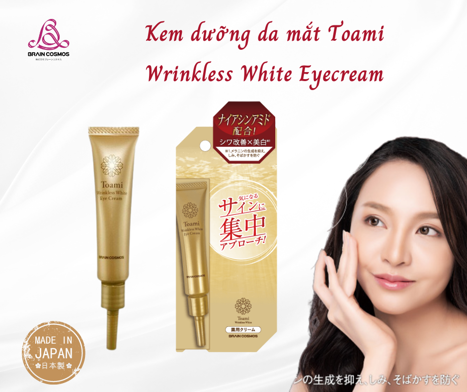 Kem dưỡng da vùng mắt Toami Wrinkless White Eye Cream