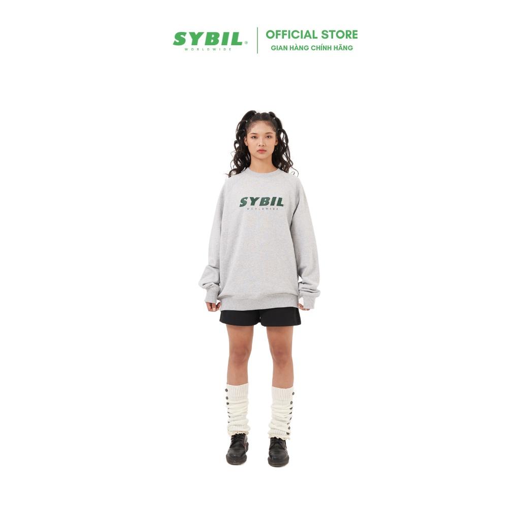 SYBIIL FIRST LOGO SWEATER - Áo nỉ cổ tròn vải da cá 100% Cotton, Form loose dáng rộng