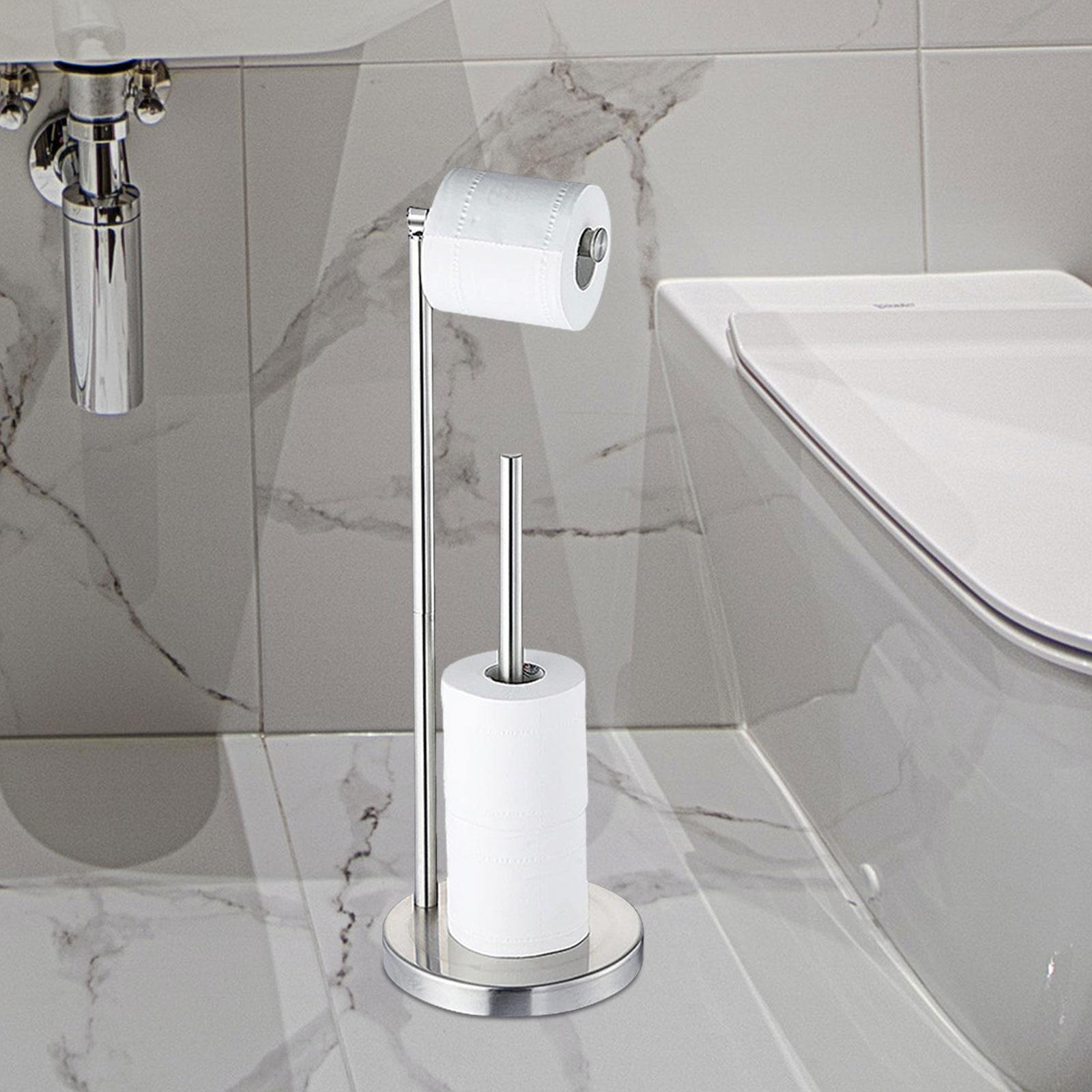 Free Standing Tissue Roll Holder Farmhouse Industrial Toilet Paper Dispenser
