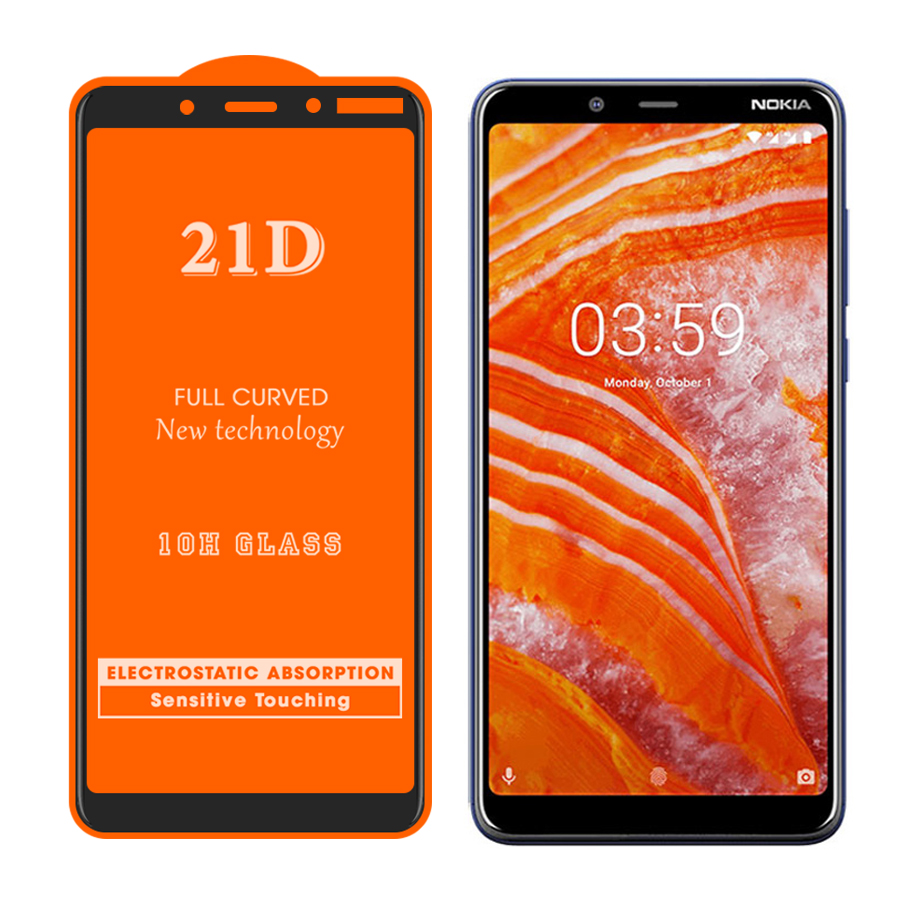 Kính Cường Lực 21D cho NOKIA 3.1 PLUS/ X3 Full Keo Màn Hình SIÊU BỀN, SIÊU CỨNG, ÔM SÁT MÁY- HANDTOWN- HÀNG CHÍNH HÃNG