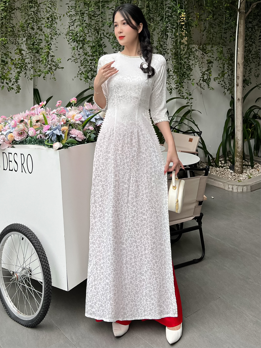 [HCM] Áo dài trắng nàng thơ - AD034 - Khánh Linh Style