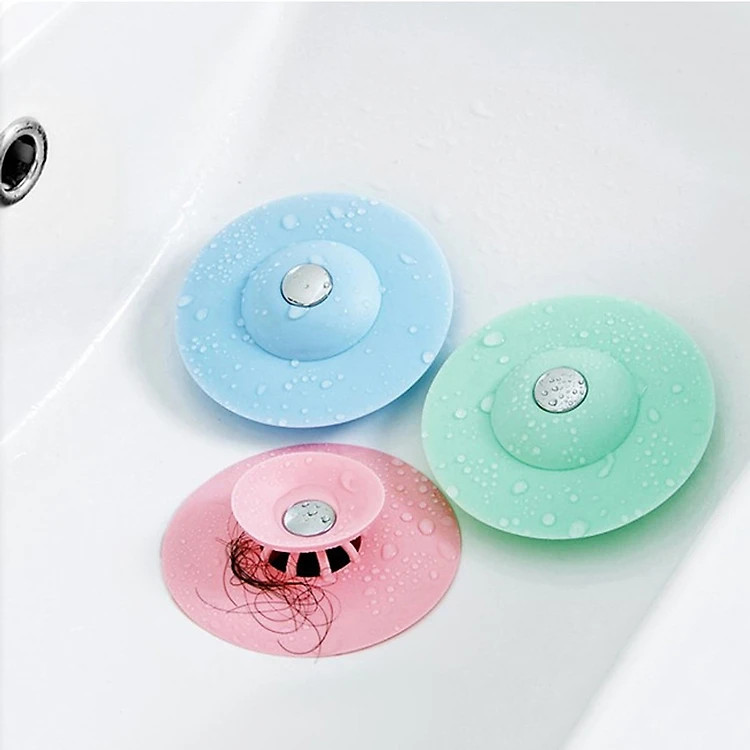 Combo Bộ Dụng Cụ Nhà Bếp : Nắp Đậy Bồn Rửa Bát, Nhà Tắm + Đầu Vòi Lọc Sạch Nước Than Hoạt Tính Nhiều Lớp - Hàng chính hãng