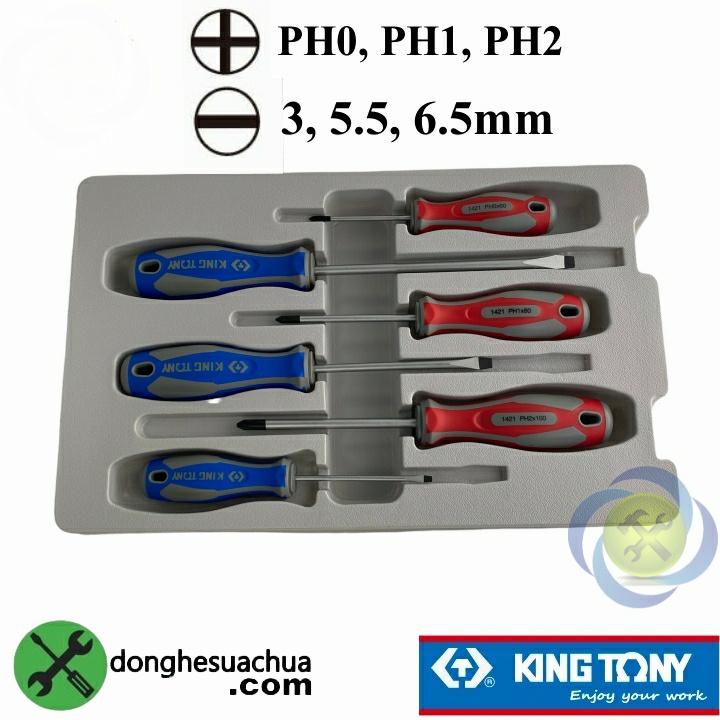 Bộ vít 6 chi tiết bake và dẹp Kingtony 31116MR