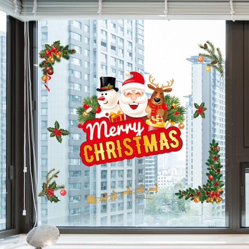 Decal trang trí Noel - Bảng chữ Merry christmas Sắc nét mẫu mới