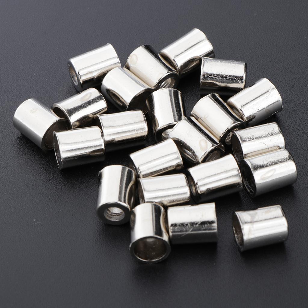 20 Cái Chuông Kim Loại Dây Rút Dây Cuối Dây Dây Chặn Dây Paracord Khóa