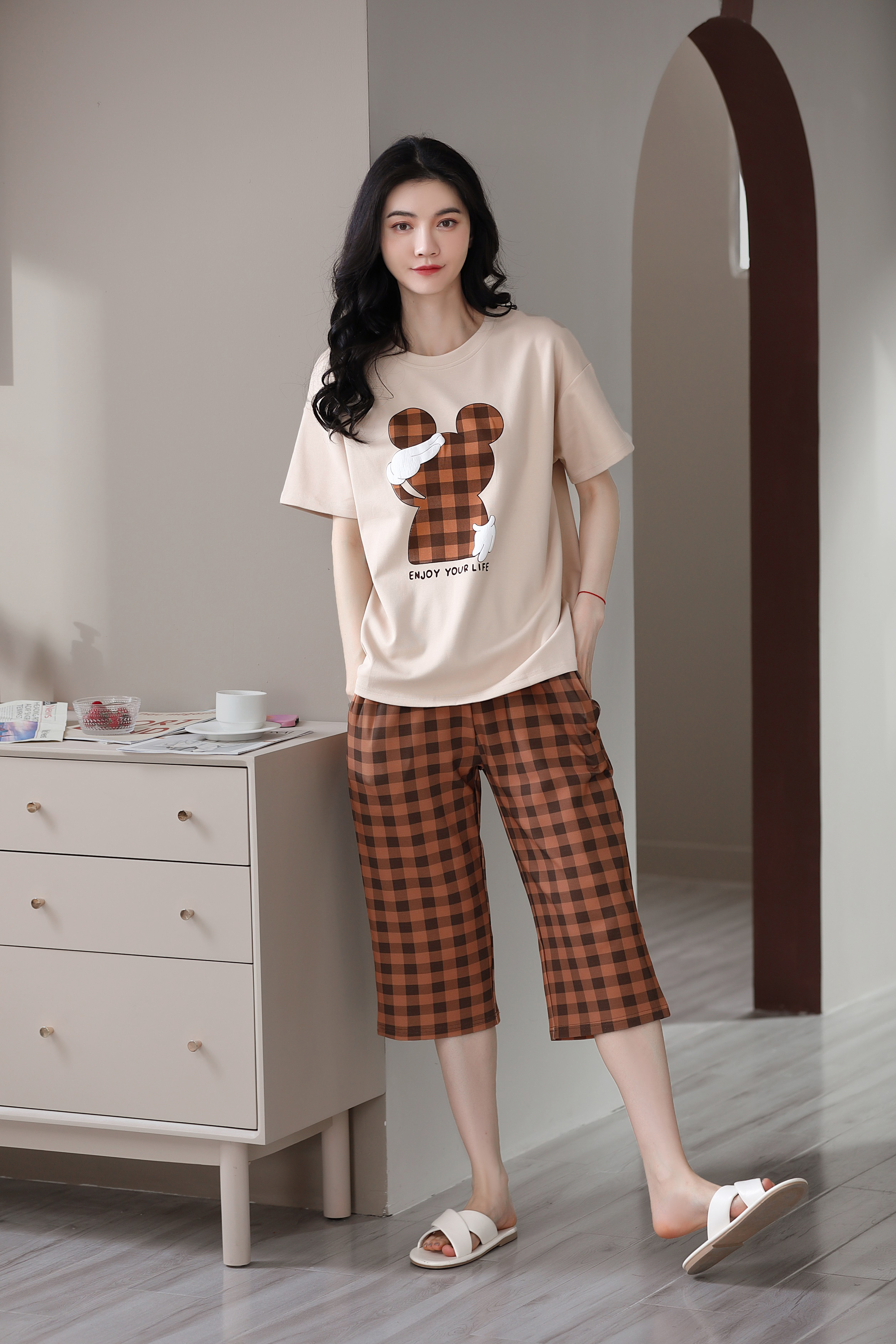 Quần áo mặc nhà cotton 5539