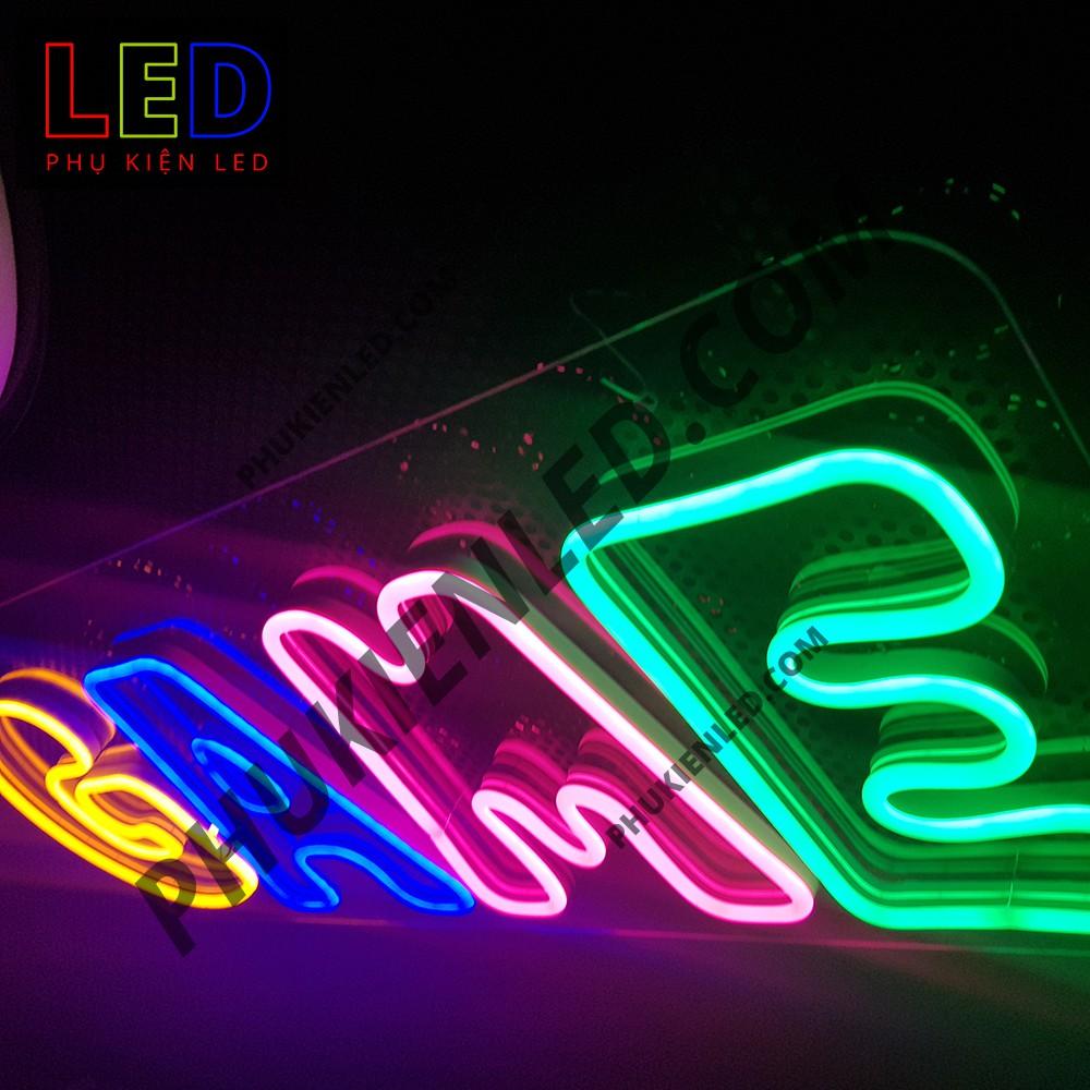 Đèn Led Neon Chữ GAME Nhiều Màu - GAME LED Neon Sign, Đèn Led Neon Game Trang Trí Phòng Game