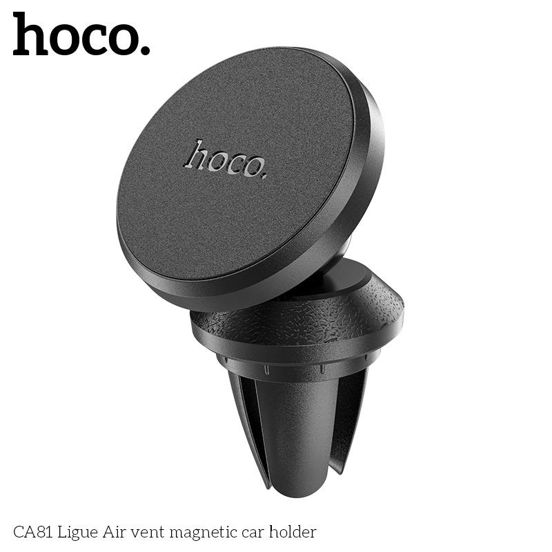 Giá đỡ điện thoại cho ô tô Hoco CA105 (kiêm sạc không dây) / CA81 / CA76 hàng chính hãng - gắn cửa gió trên ô tô, dán nam châm từ tính