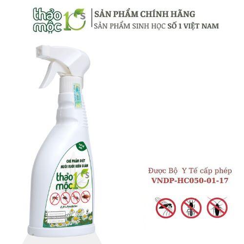 Bình Xịt Diệt Muỗi Kiến Gián Mối Sinh Học THẢO MỘC 10S Chai 500ml