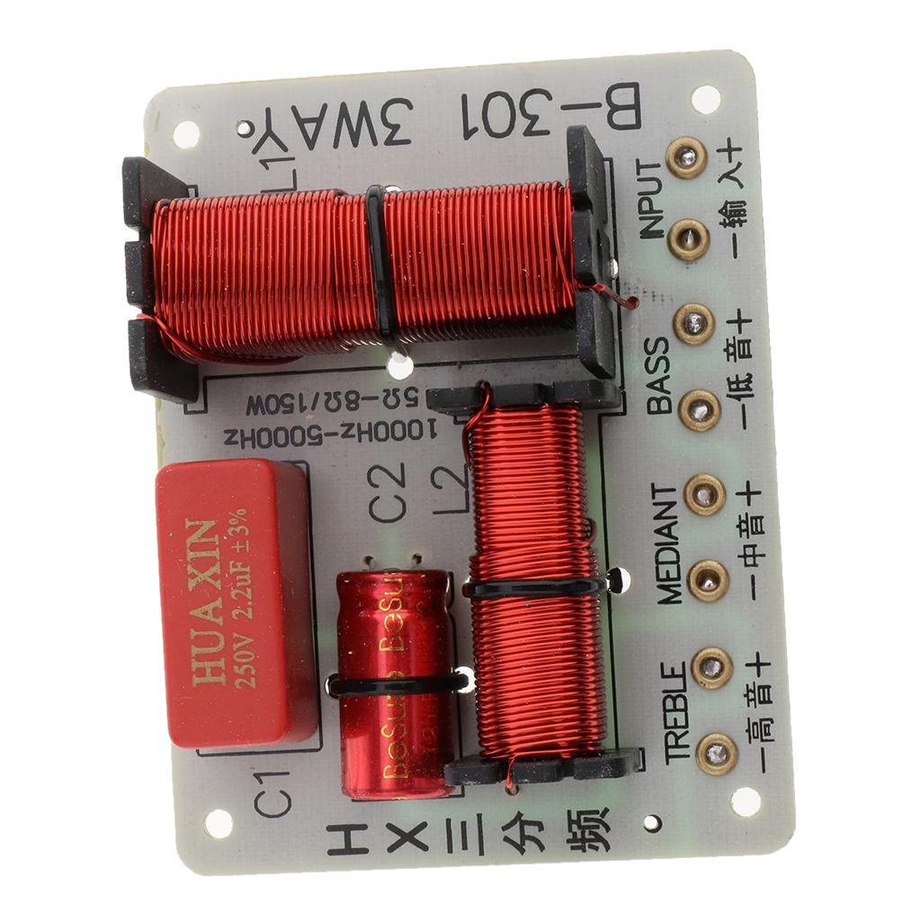 B-301 Treble Bass 3 Way Frequency Divider Audio Crossover Filters Board