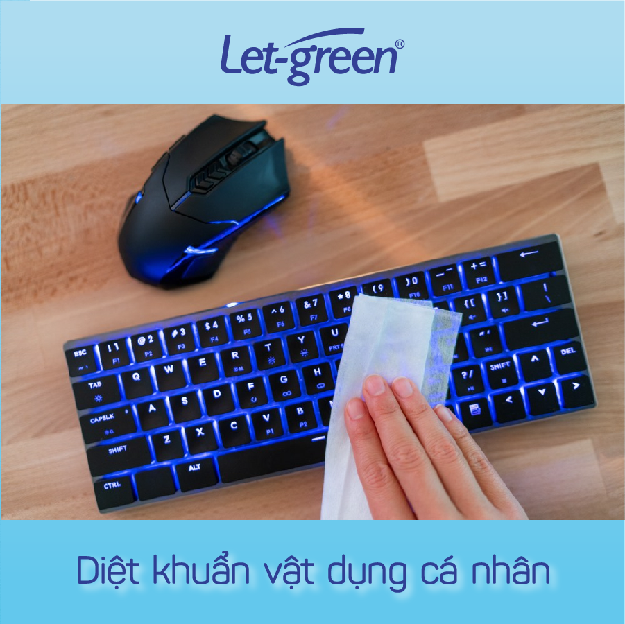 Combo 10 Gói Khăn Ướt Cồn Let-green (50 Tờ x 10)