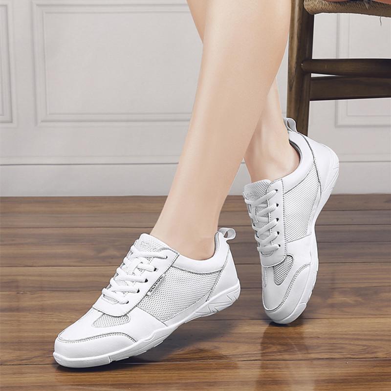 Giày khiêu vũ phụ nữ phụ nữ hiện đại đế ngoài mềm giày jazz sneakers aerobics thoáng khí nữ nhảy múa thể dục nữ Color: 865 White Shoe Size: 41