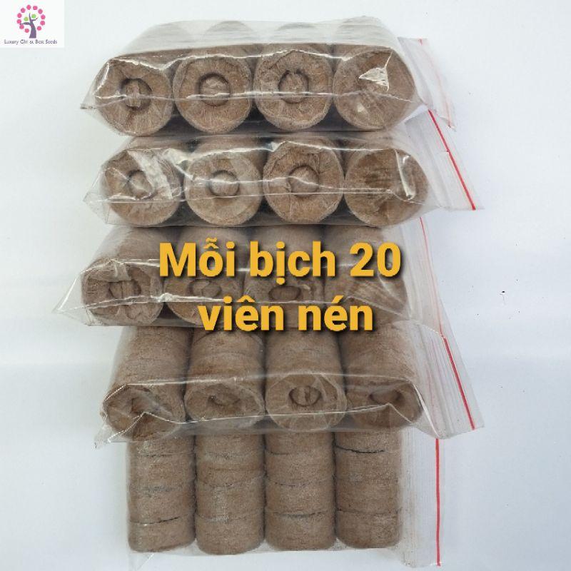 Viên Nén Xơ Dừa Ươm Hạt Giống [COMBO 20 Viên] Tiện Lợi - Shop Phân Bón và Hạt Giống